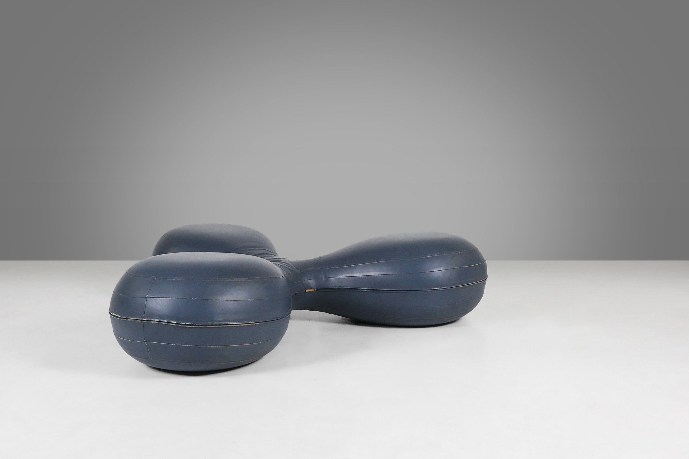 Leather Pouf by Lowie Vermeersch for Durlet, Belgium 1999thumbnail